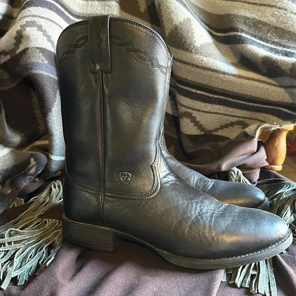 Ariat All Day Cushioning mens boots. 11.5 D. Black . Leather upper - Picture 1 of 12